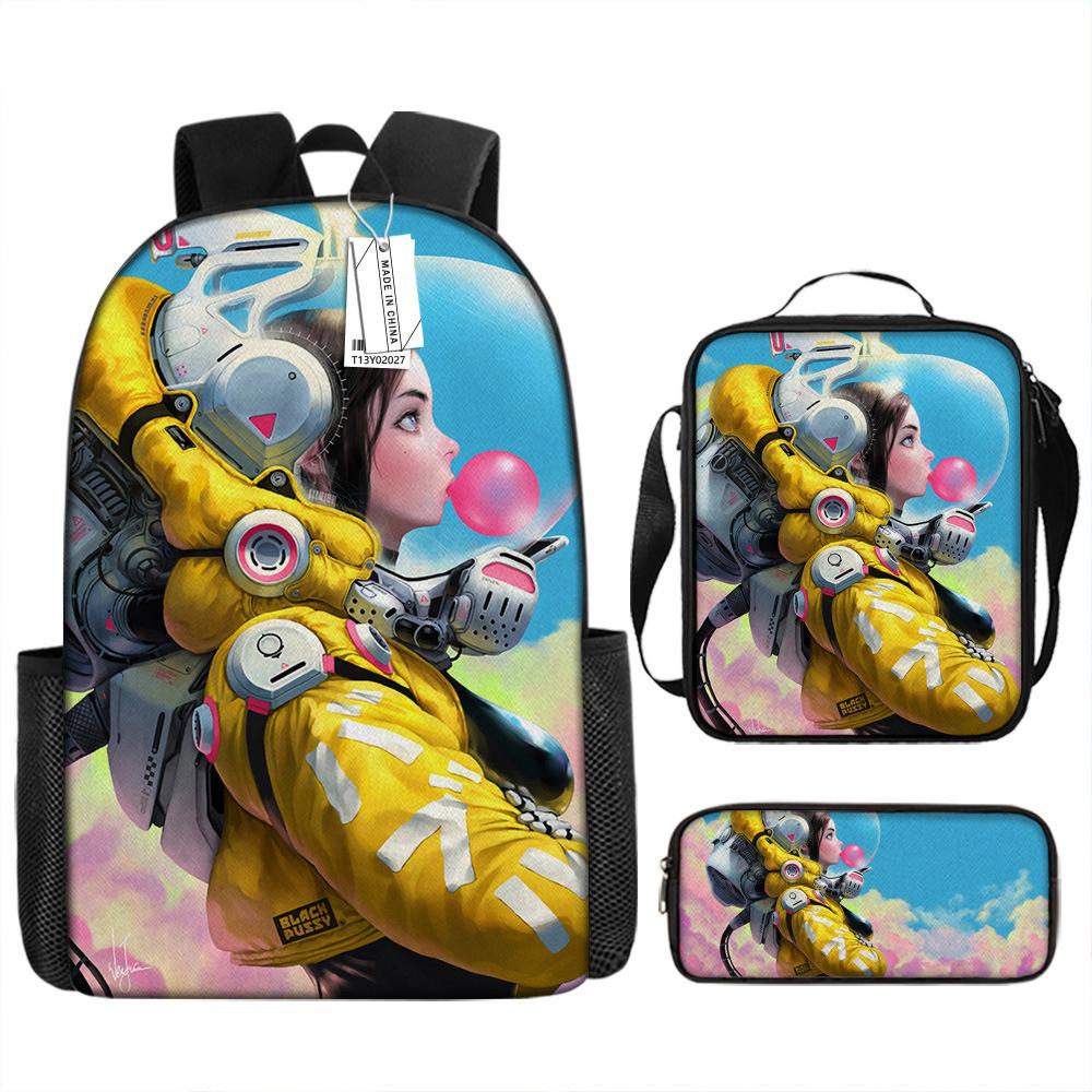 New astronaut schoolbag, boys, primary school students, grades 3 to 6, handsome and lightweight, junior high school students, backpack, large capacity