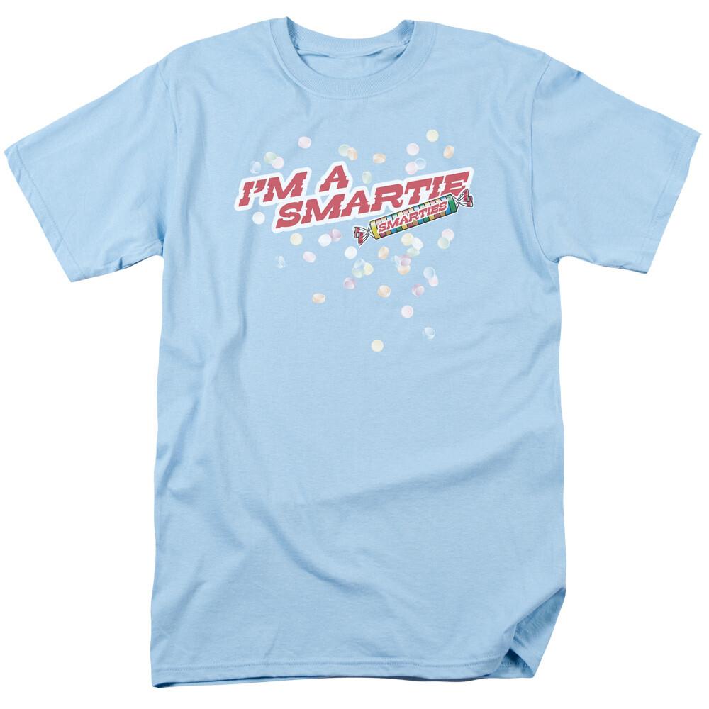 Smarties I am A Smartie T Shirt Mens Licensed Sweet Tangy Candy Light Blue S