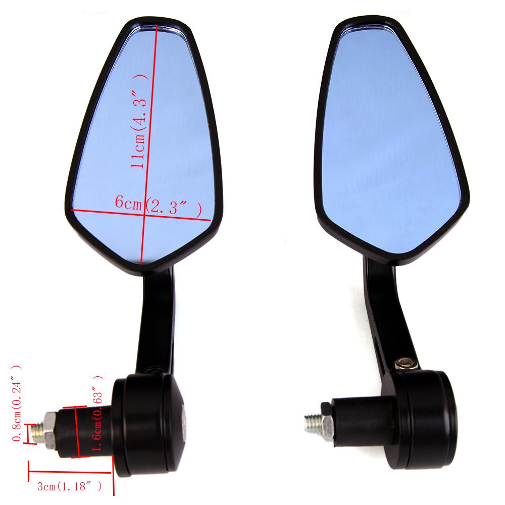 7/8'' 22mm Motorcycle Bike Cruiser Chopper ATV Aluminum Bar End Side Rear View Mirror For BMW Ducati Aprilia