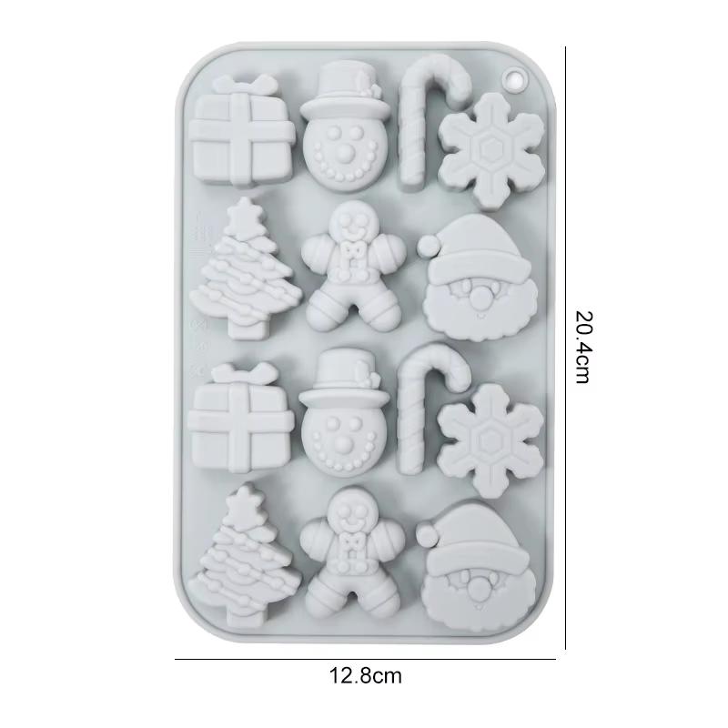 FAIS DU Christmas Chocolate Candy Pudding Jelly Mold DIY Silicone Baking Pan Epoxy Cake Mold Wax bottle sugar Mold