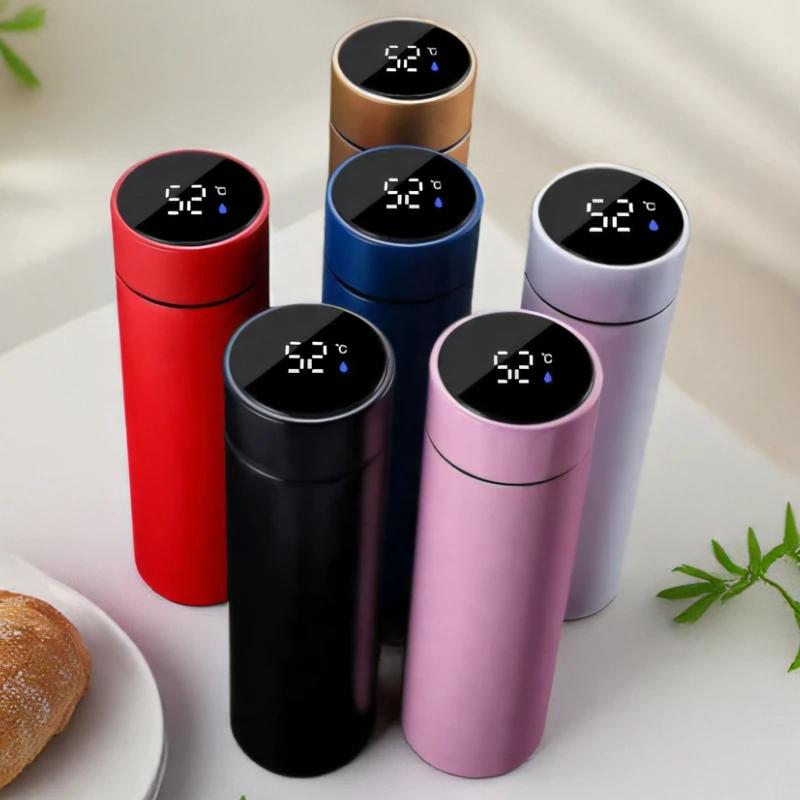 500ml Stainless Steel Thermos Bottle with Digital Temperature Display LED Intelligent Temperature Measurement Cup Vacuum Flask