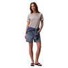 Calvin Klein Casual Commuting Embroidered Cotton Color-Blocked Trim Round Neck Short Sleeve T-Shirt Women tops 47F226G