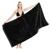 Solid Color Beach Towel Microfiber Quick Dry Striped For Kid Women Travel Camping Picnic Mat Pool Towel Portable Sea Surf Poncho