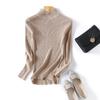 Qooth Mock Neck Sweater Women Long Sleeve Knit Pullover for Fall Winter QT2791