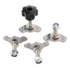 L Track Tie Down Fittings M8x35mm Stainless Steel Double Lug Threaded Stud Nut Kit for Truck Bed Trailer Cargo Control