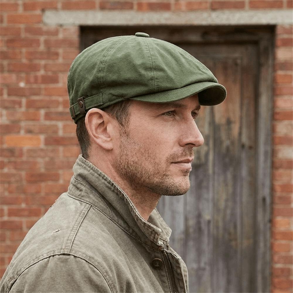 Lightweight Newsboy Cap Solid Color Octagonal Hat British Style Men Painter Hat Women