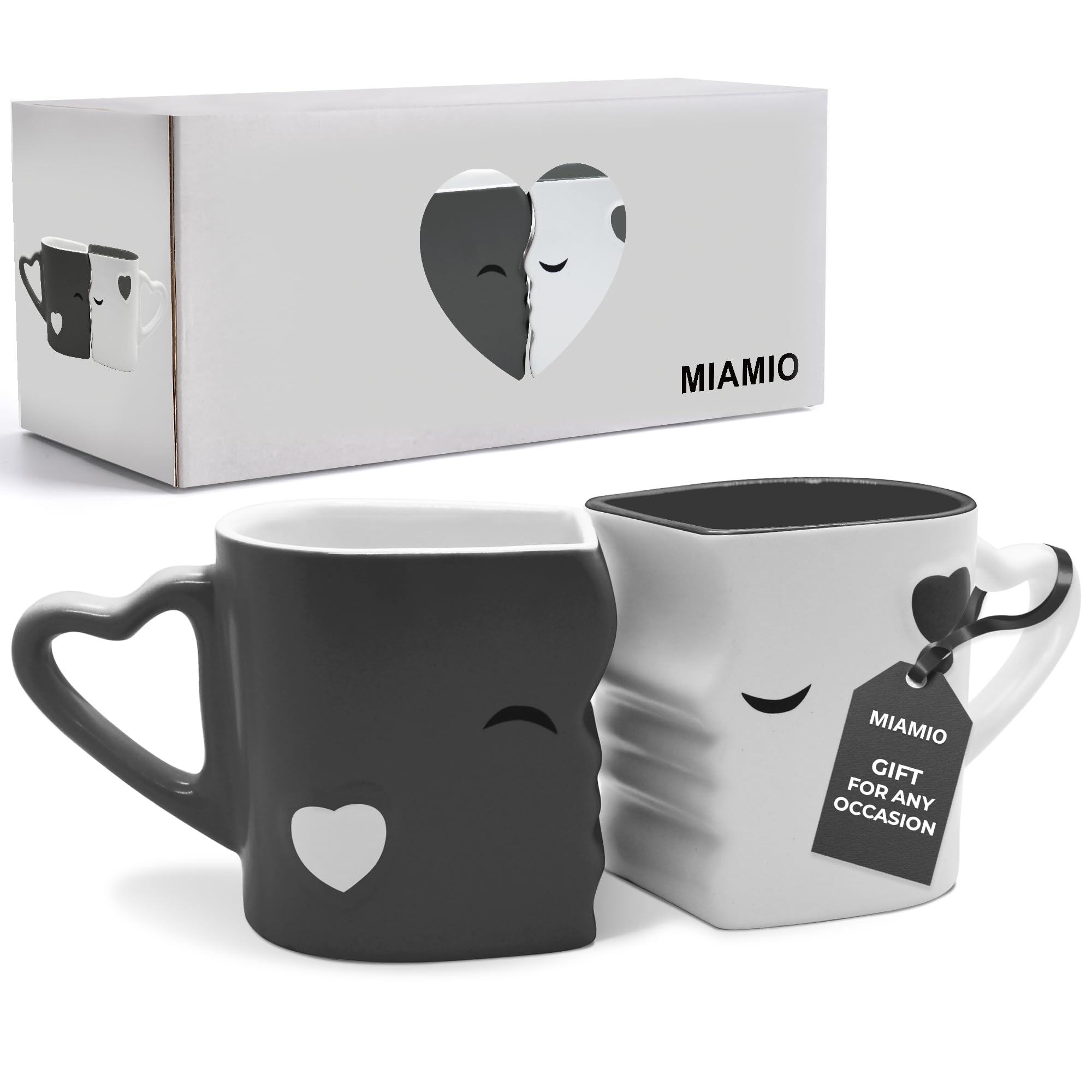 

MIAMIO Coffee Boxed Kissing Coffee Cup - Mug/Gift (Gray) серый