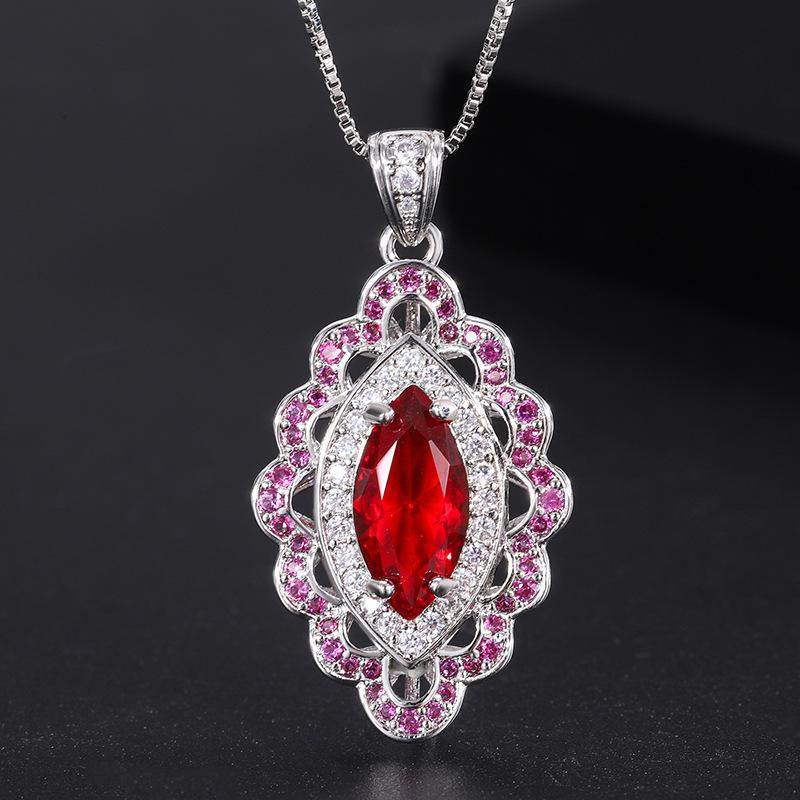 Ring Zubehör Retro Trend Halskette Weibliche Schatz Rot Weibliche Anhänger