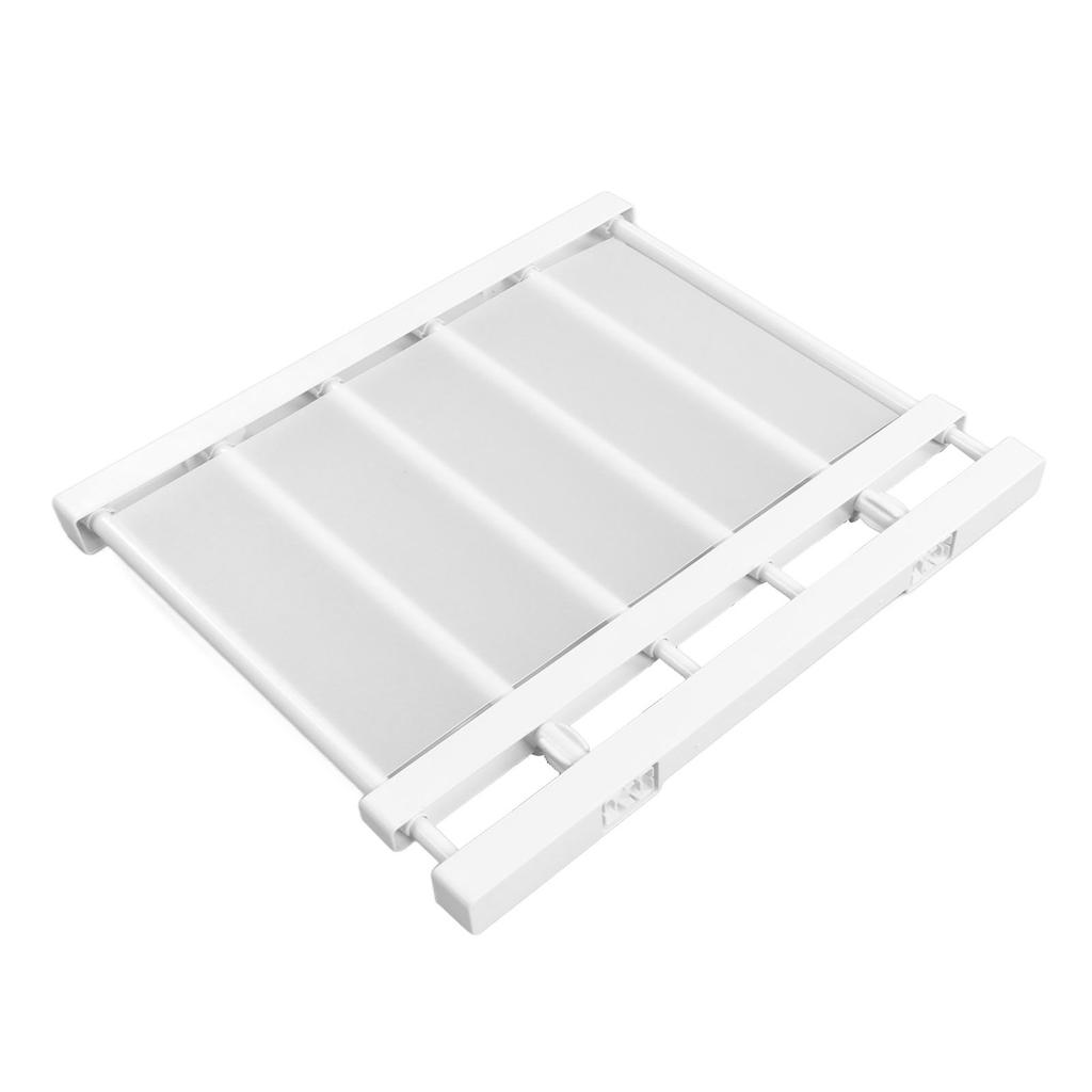 Tension Rod Shelf Adjustable Length Space Saving Nail Free Expandable Closet Shelf for Cabinet Wardrobe 16.5in Width