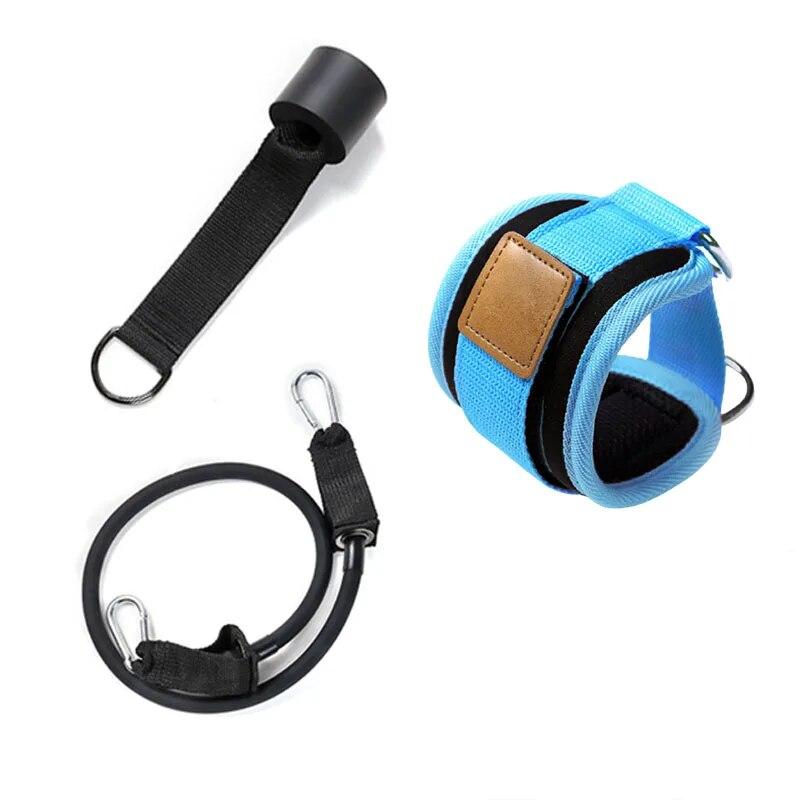 Sport-Knöchelriemen-Set für Kabelmaschine, Fitness-Fußstütze, gepolsterte D-Ring-Knöchelmanschetten, Fitnessstudio, Workout, Bein-Gesäß-Riemenscheibe