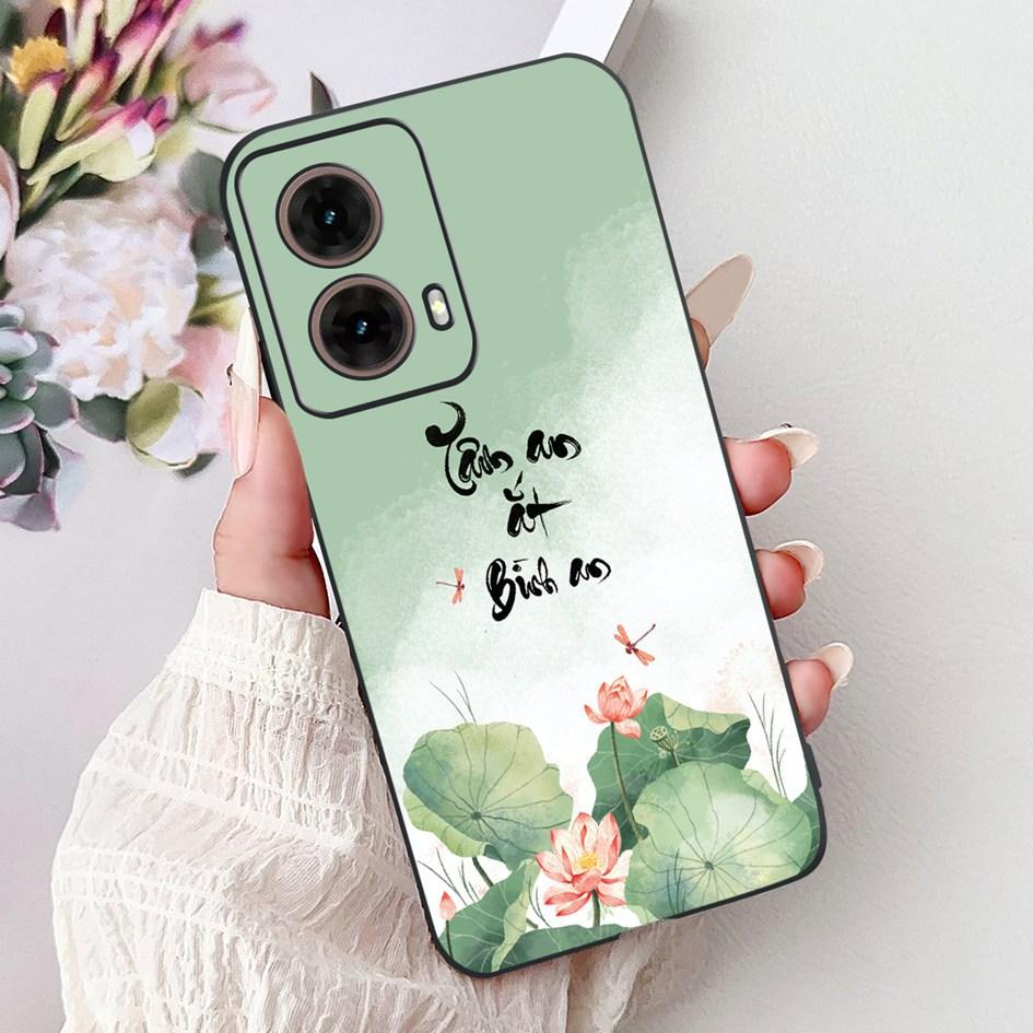 Case For Motorola Moto G35 Cover XT2433-5 Popular Flower Painted Soft Silicone Shockproof Coque For Moto G55 G75 G85 5G TPU Capa