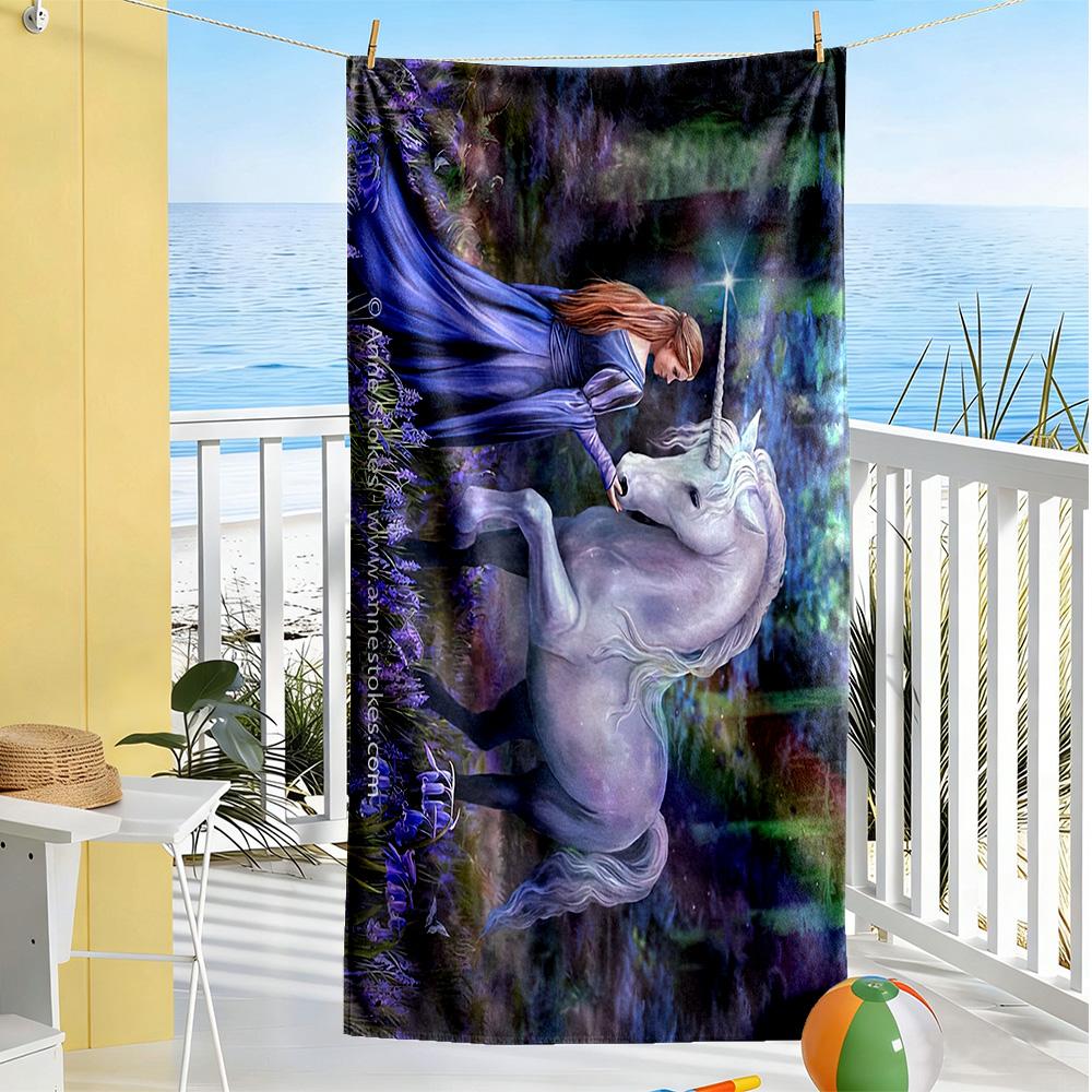 Gothic Style Beach Towel Quick-Dry Soft Microfiber Comfortable Lightweight Perfect for Traveling Yoga Camping and Swimming