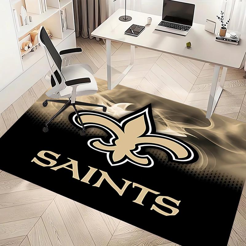 New Orleans Saints logo Print Area Rug - Soft,Washable Non-Slip Indoor Mat,Living Room,Home Office Decorative Rug