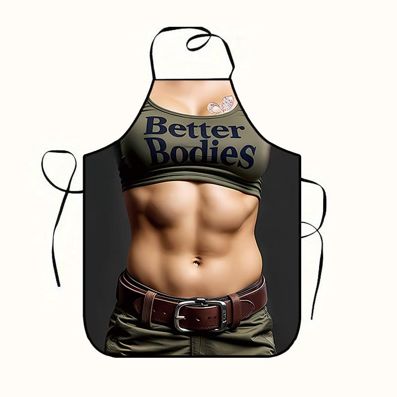 High-level Appearance Quality Barbecue Creative, Funny And Amusing 3D Printed Water- Beauty Girl Apron.