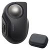 Elecom Trackball Mouse Bitra Silent Finger Operation Bluetooth Wireless 2.4GHz Dual Pairing 5 Buttons Case Included Black M-MT2MRSABK
