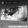HYBXAXC Ink Warrior Mouse Pad XXL Anime Samurai Rug Gaming Pc Accessories 40x90cm Office Desks Aesthetic Mousepad Table Cushion