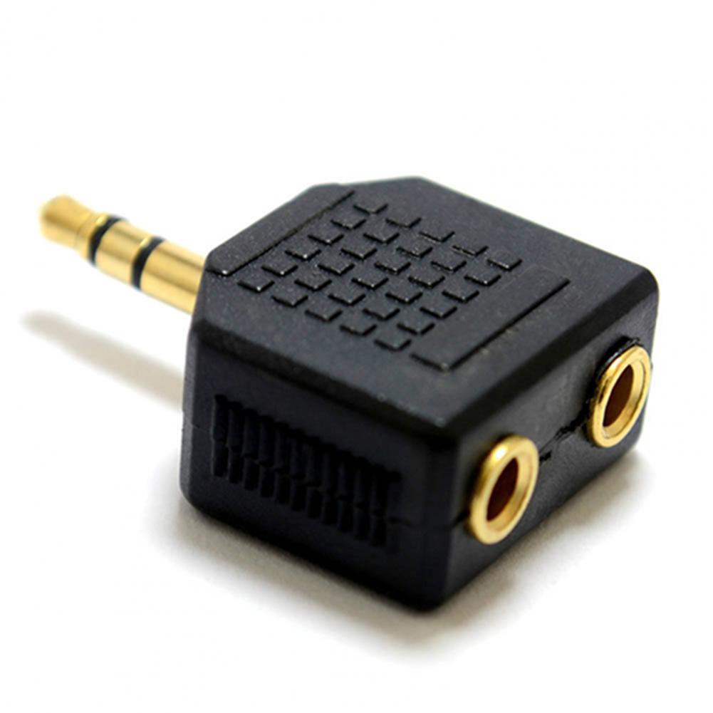 

3.5mm Plug Jack 1 To 2 Audio Y Splitter Headphone Audio Cord Adapter Devices Connecting Headset Accessories чорний