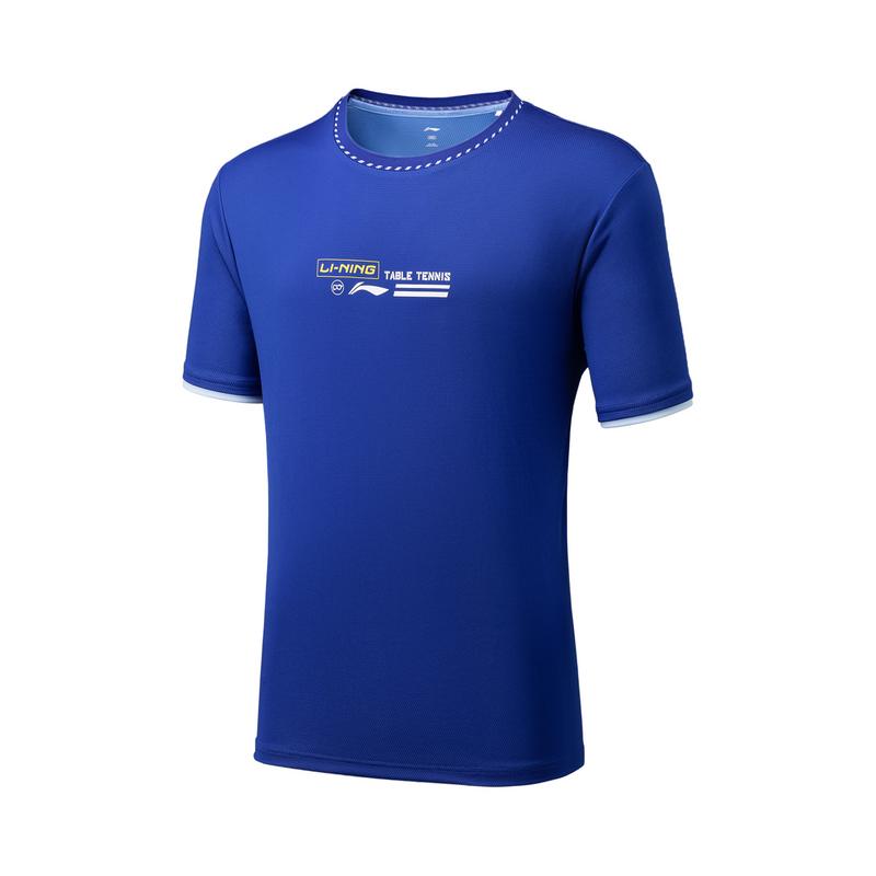 

Li-Ning Удобная Минималистичная Буква Универсальная Спортивная Футболка с Круглым Вырезом и Коротким Рукавом Унисекс Топы Мечтательно-Голубой ATSU149-3 XXL