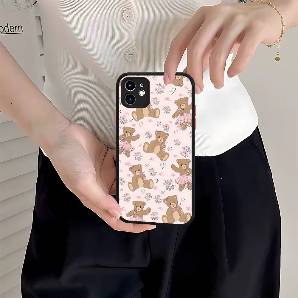 Wildflower Safari Bärenbaby Handyhülle Für IPhone 16e 16 15 14 13 12 11 Pro Max X XS MAX Plus Spuerstar Mattes Cover