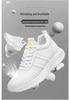 Men's Mesh Round Toe Lace-up Sport Shoes, 8CM Height Increase, Quick-dry Flat Sole, Casual Style