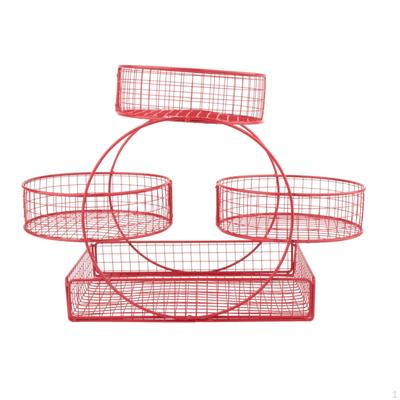 3 Tiered Wire Basket Stand Countertop Vegetable Bowl Multipurpose Kitchen Rack for Veggie