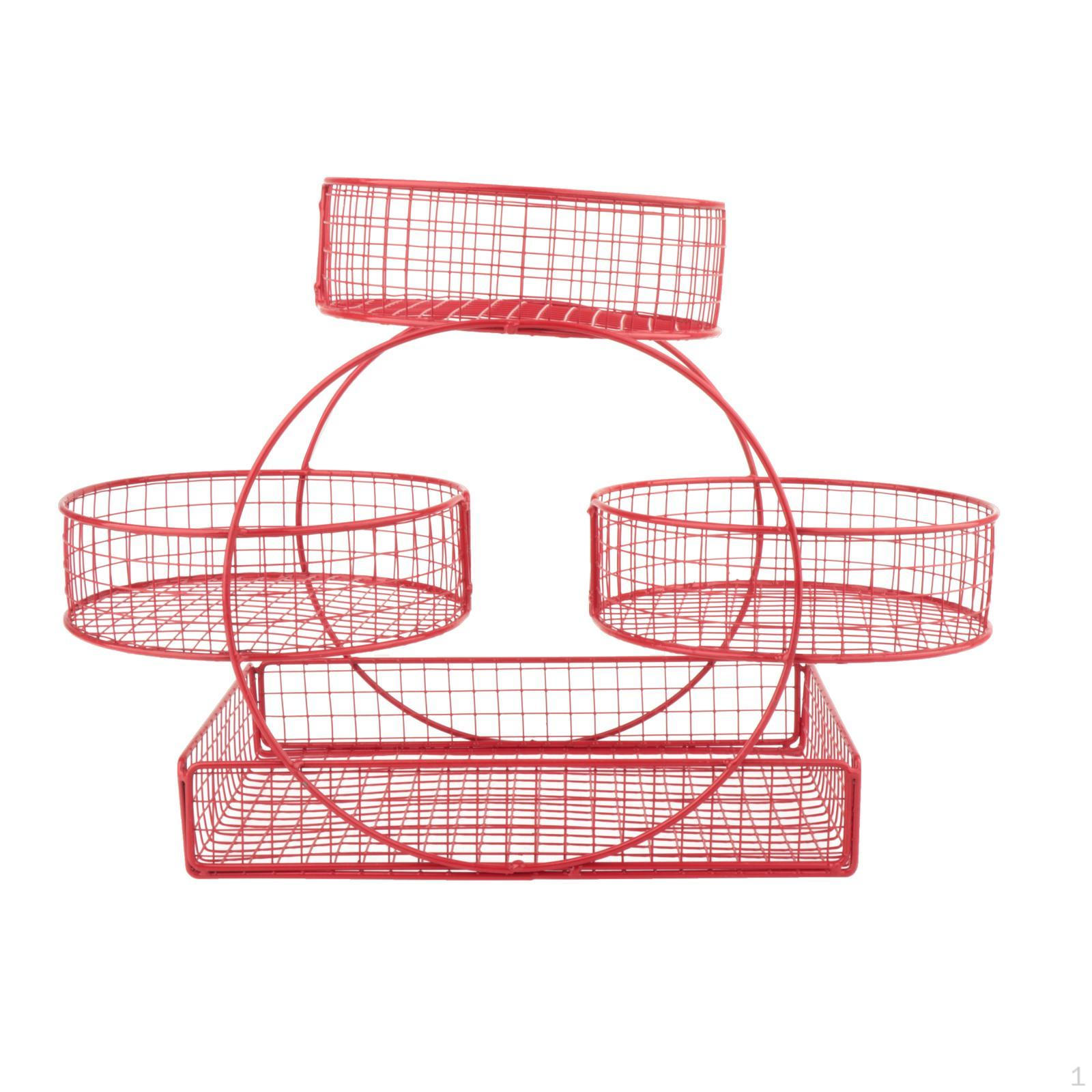 

3-ярусная проволочная корзина, подставка, настольная овощная миска, многоцелевая кухонная полка для овощей
