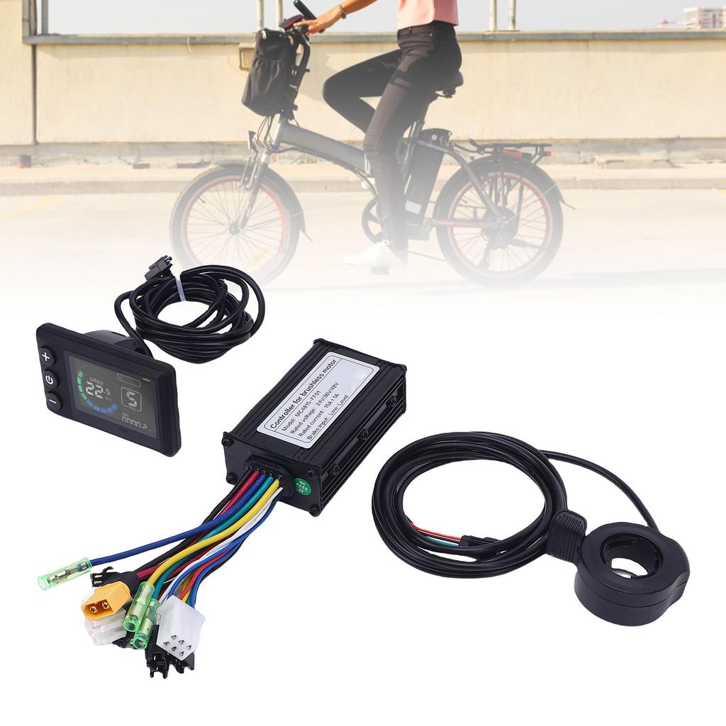 LCD Instrument and Controller Kit 36V 48V 15A 3 Mode Controller with LCD Display 130X Throttle Grip 