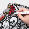 Manta para Colorear DIY con 24 Rotuladores Patrón Creativo de Personalización Manta Lavable Manta de Pintura Artística para Fiesta Navideña