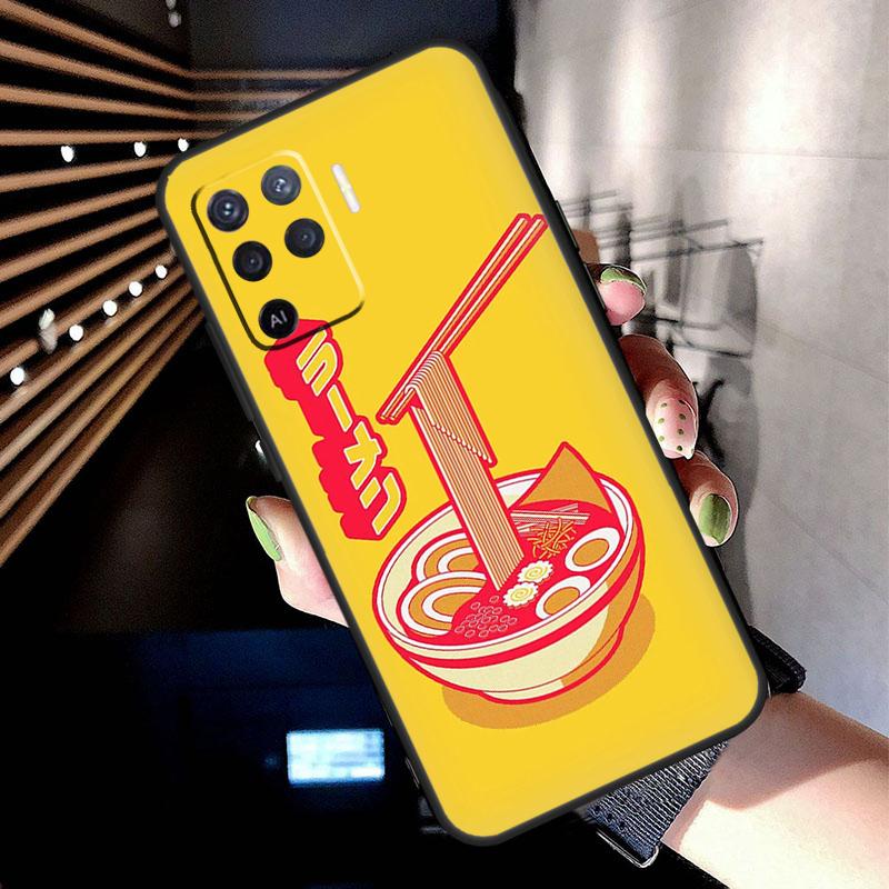 Ramen Cat Japanese Art Case For Oppo A17 A57 A77 A76 A16 A96 A18 A60 A80 A40 A38 A58 A78 A98 A94 A74 A54 A15 A5 Pro