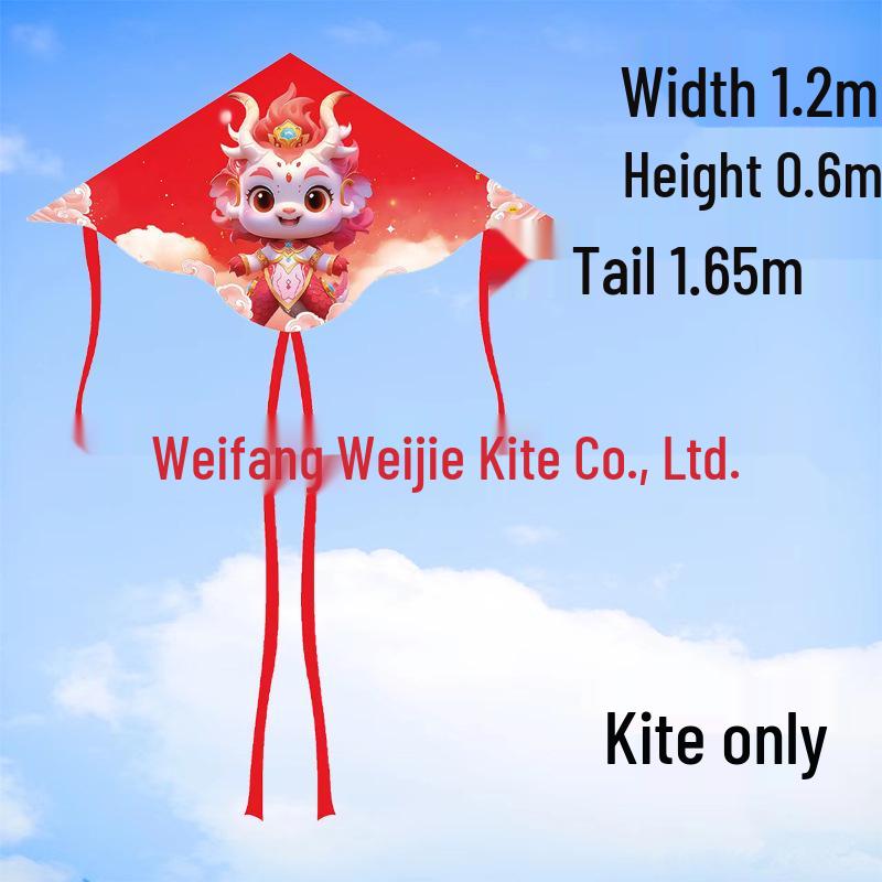 Weifang Pterodactyl Cartoon Kite for Kids - Easy to Fly in Light Breeze, Free Shipping