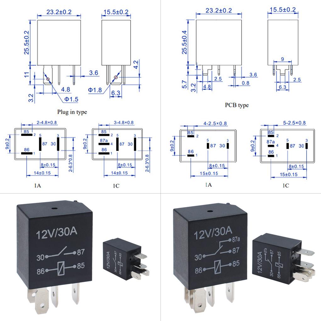 5pcs Car Relay With Strong Conductivity - Waterproof And Flame Retardant Car Relay Automotive