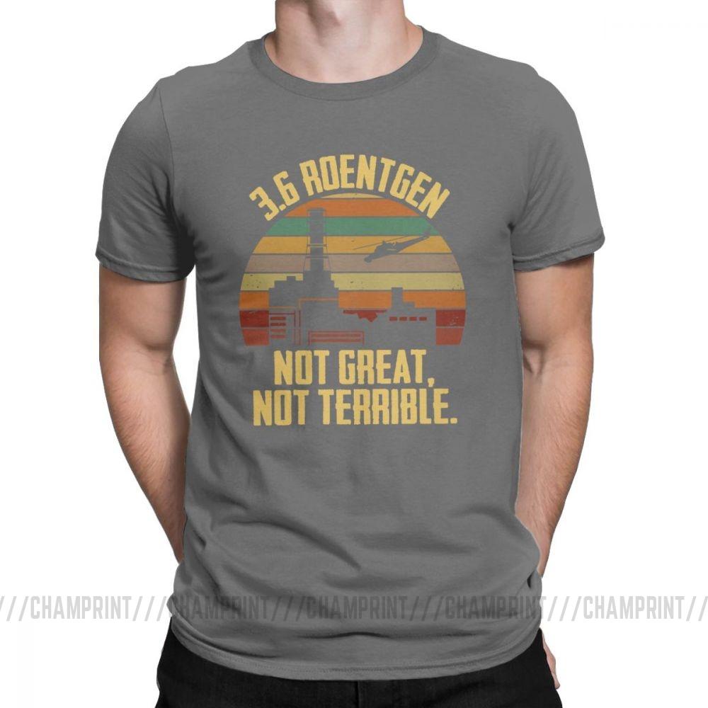 36 Röntgen Nicht Großartig Nicht Schrecklich T-Shirts Tschernobyl T-Shirts TV-Show Nukleare Strahlungskatastrophe T-Shirt für Herren Baumwolle Retro Oberteile