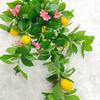 2 Pcs Spring Lemon Wall Hanging Lemon Floral Teardrop Swag Set for Indoor Outdoor Party Use