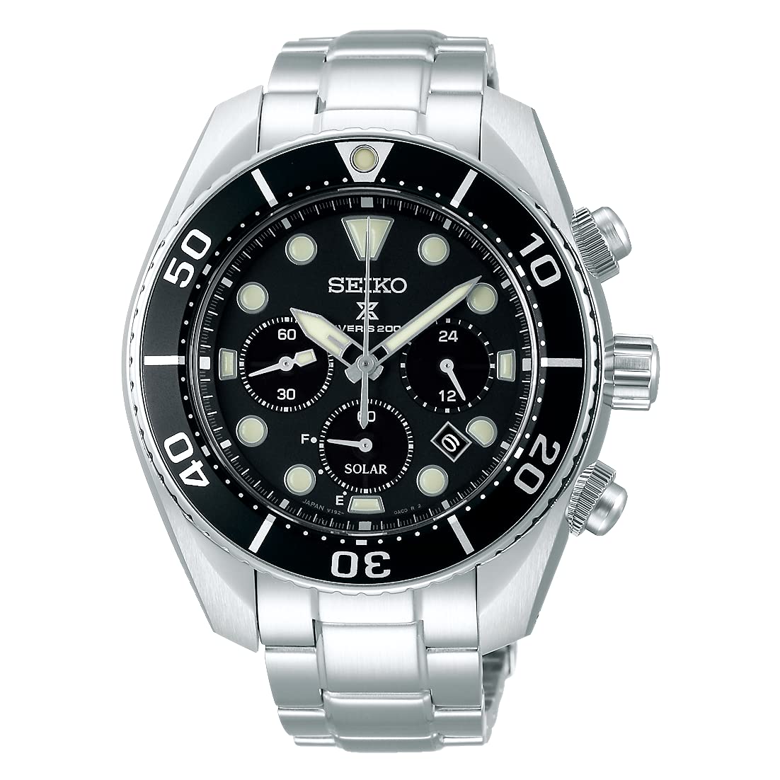

SEIKO Watch PROSPEX SOLAR SUMO PROSPEX Solar Chronograph Diver SSC757J1 [Seiko] DIVER S Men s [Reverse Import] срібний