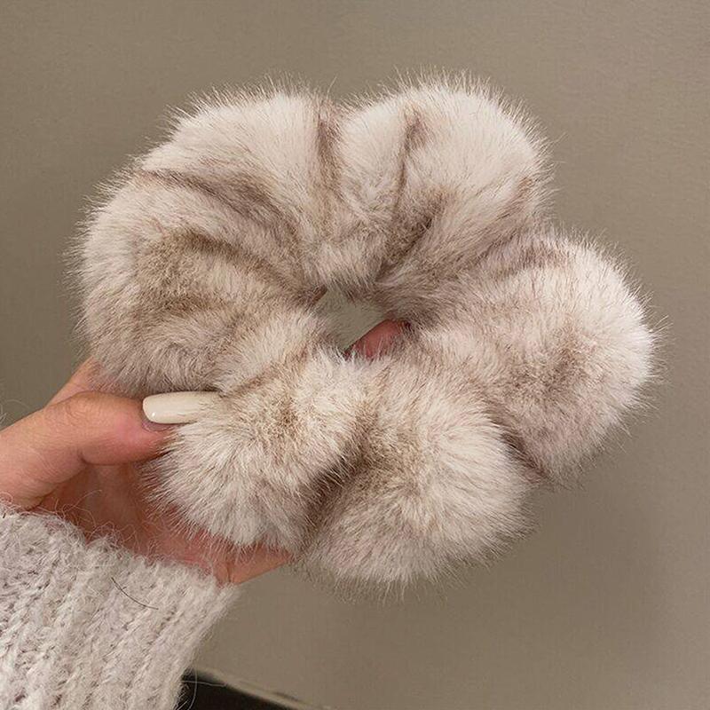 Autumn Winter Versatile Plush Hair Rope For Women Exquisite Simulation Mink Headband Scrunchies  Hair Accessories Gifts