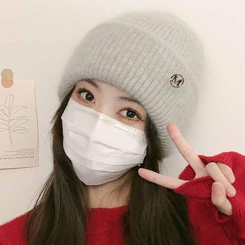 Süßer Weicher Warmer Flauschiger Herbst Winter Dicke Mütze Für Damen Mädchen Einfarbige Beanie Mützen Modische Vielseitige Ohrenschützer Mütze Geschenke
