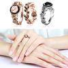 2Pcs/Set Fashion Flower Leaf Rhinestone Women Wedding Ring Jewelry Accessories