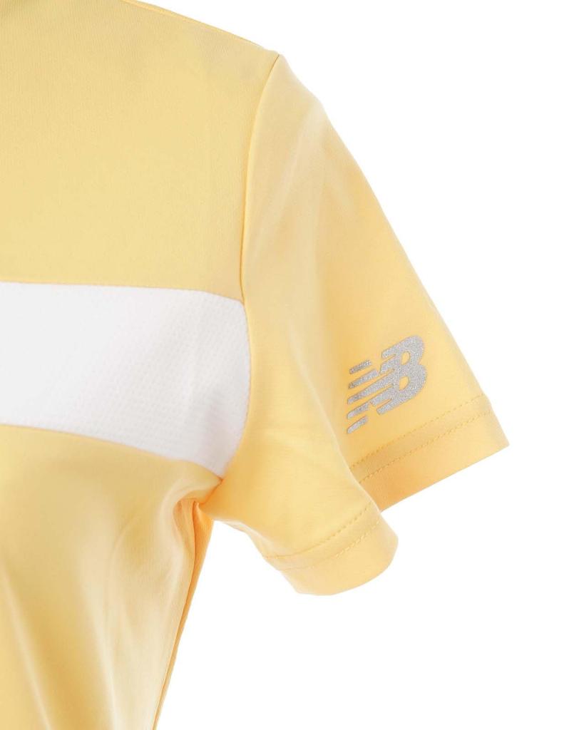 Golf Short Sleeve Mock Neck Shirt Border 0 [New Balance] Women's (Stretchy/Logo Pattern) / 012-5166501 150_Orange [S]