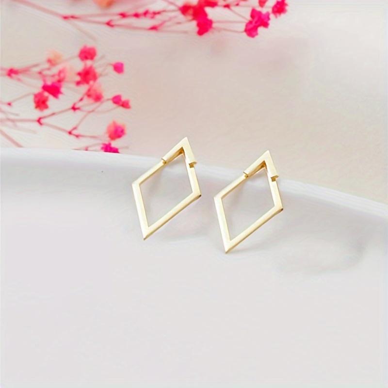 Hohle Metallohrringe für Damen, Einzigartiges Design Hängende Ohrringe Vorne und Hinten Durchbrochener Schmuck