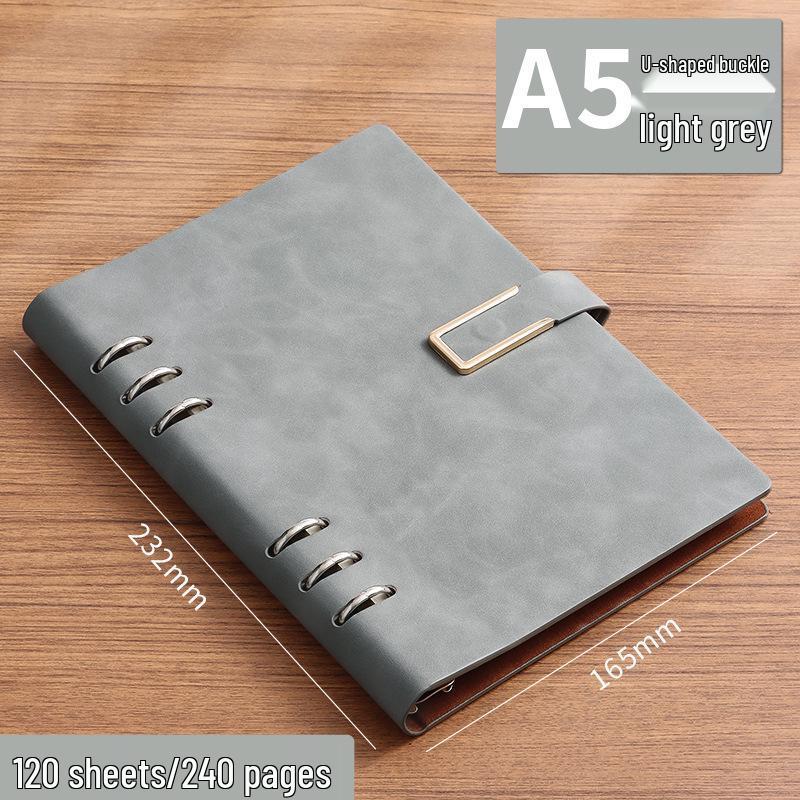 Customizable Simple Business Loose-Leaf Notebook Binder with Printable Logo