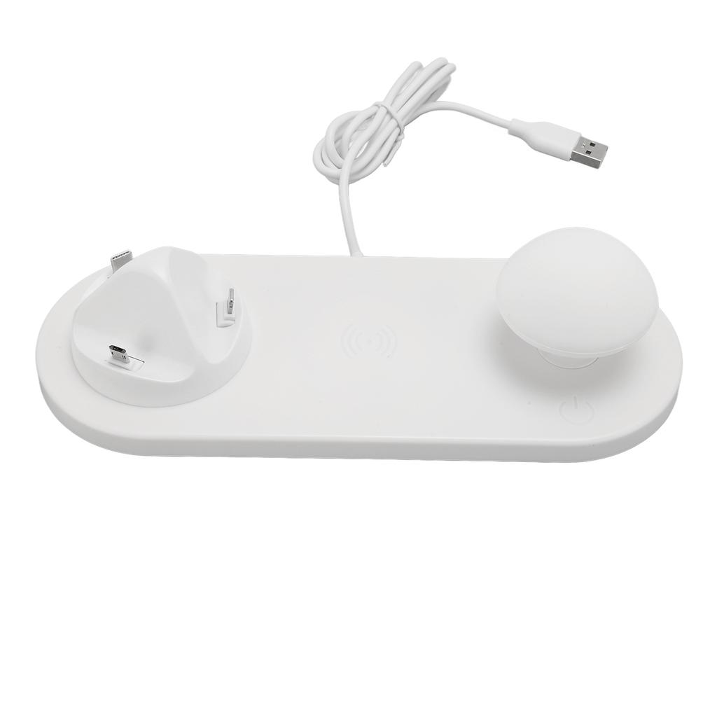Wireless Charger Station 3 in 1 Fast Charging for Mobile Phone Multi Devices with Mushroom Night