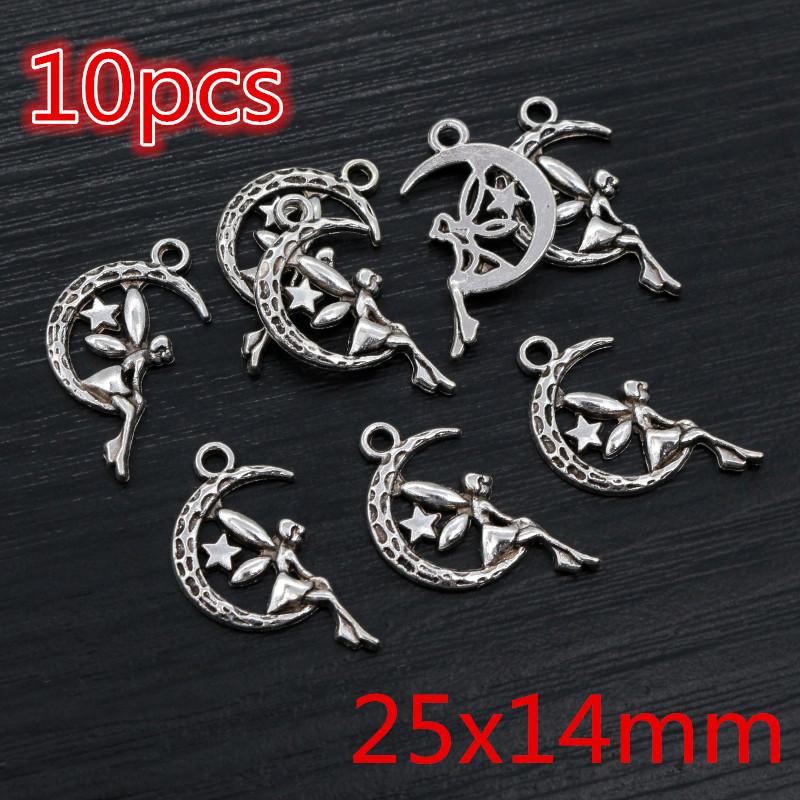 Neues Mode-Multi-Stil Antik Versilbert Bronze Mond Anhänger Metalllegierung Anhänger DIY Anhänger DIY Schmuckherstellung Zubehör