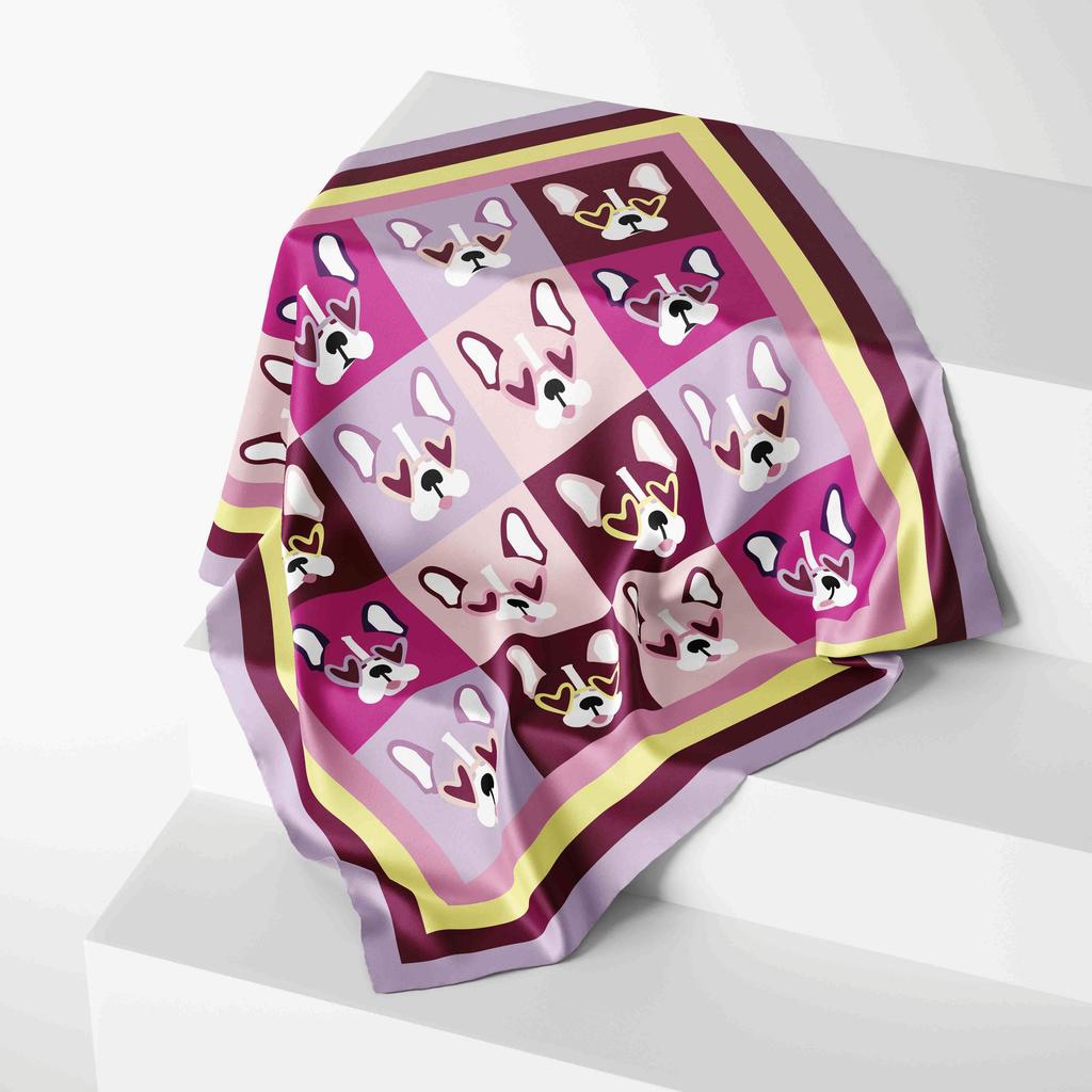 70CM*70CM Spring Women Polyester Chiffon Foulard Scarf  Fashion Foulard Printed Neck Tie Belt Hair Accessories