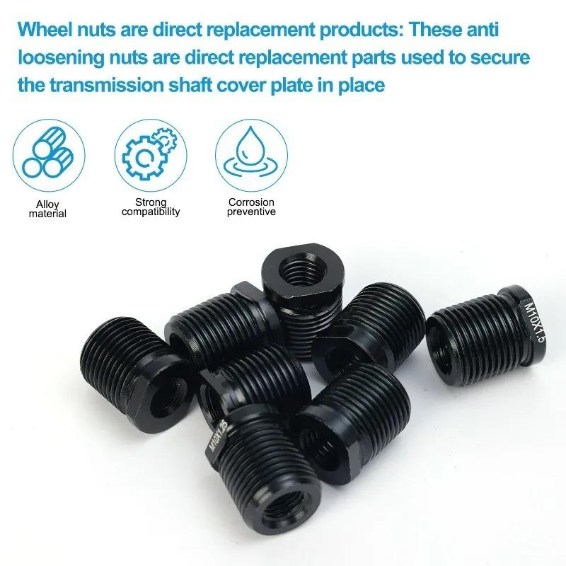 Universal Shift Knob Aluminum Alloy Nut M8x1.25 M10x1.25 M10x1.5 M12X1.25 M14.X1.5 Shift Knob Button Metal Replacement Parts