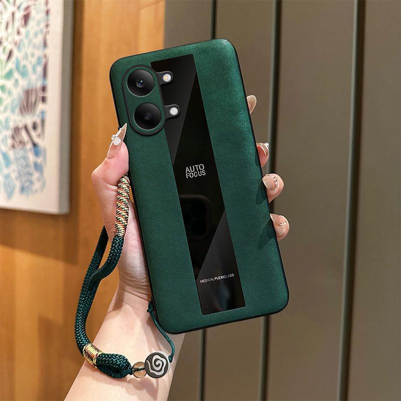 Sheepskin Leather Carbon Fiber Texture Pattern Case For Poco X8 ProMax F8 Ultra X/M/F 7 6 Pro Hypercar Design Protect Back Cover