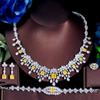 Bridal Jewelry Four-Piece Wedding Dress Dinner Accessories Middle East Full Zircon Necklace Bracelet Ring Earring Set
