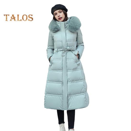 

Зимняя женская хлопковая куртка с капюшоном, защитой шеи, длинными рукавами, карманами, длиной до середины голени, застежкой-молнией, утепленное пальто, ветрозащитная верхняя одежда, парка M зелёный