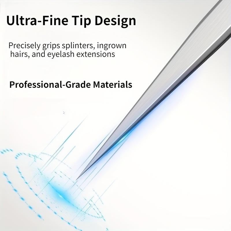 Stainless Steel Precision Pointed Tweezers, Beauty Makeup Eyebrow Pliers, Hair Removal , Accurate Pimple/Blackhead Extraction