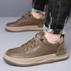 Autumn and Winter New Men's Leather Shoes Casual Leather Men's Single Shoes Fashion Trend Board Shoes