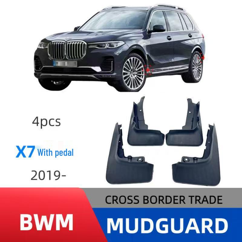 Compatible Mud Flaps for BMW X7 G07 (2019-2023 Models) with Running Boards